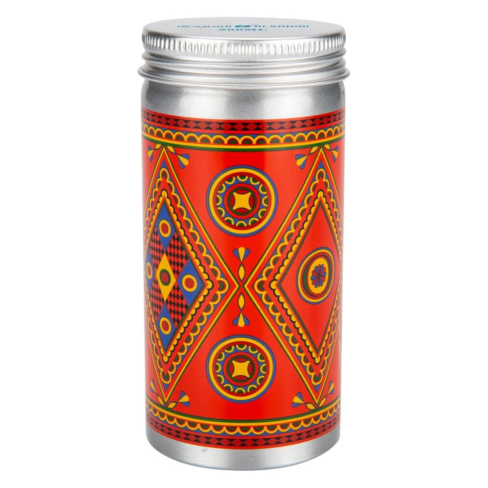 ALSANIDI, Najdi engraving aluminum spice box, Tea, coffee and sugar storage for trips, Silver, capacity 200 ml