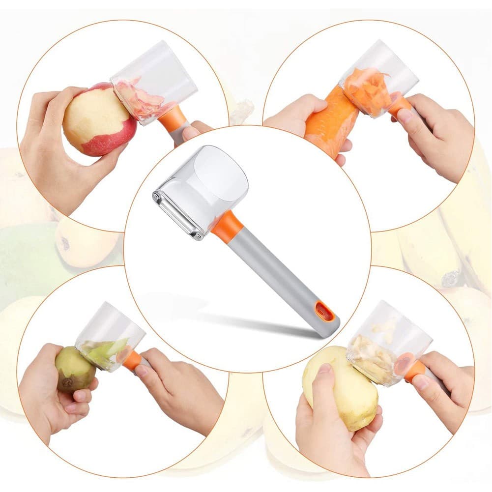 DPT, Multi-function Peeler, Potatoes peeler, Gray*Orang, Size 19.7*6*6.5 Cm