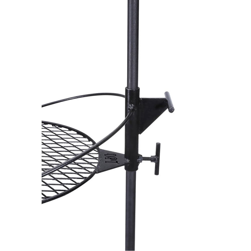 DPT, Barbecue grill for open places, Stainless steel holder, Black, Size 48*86 Cm