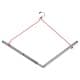 DPT, Foldable Aluminum clothing Hanger, Silver, Size 42.2 Cm