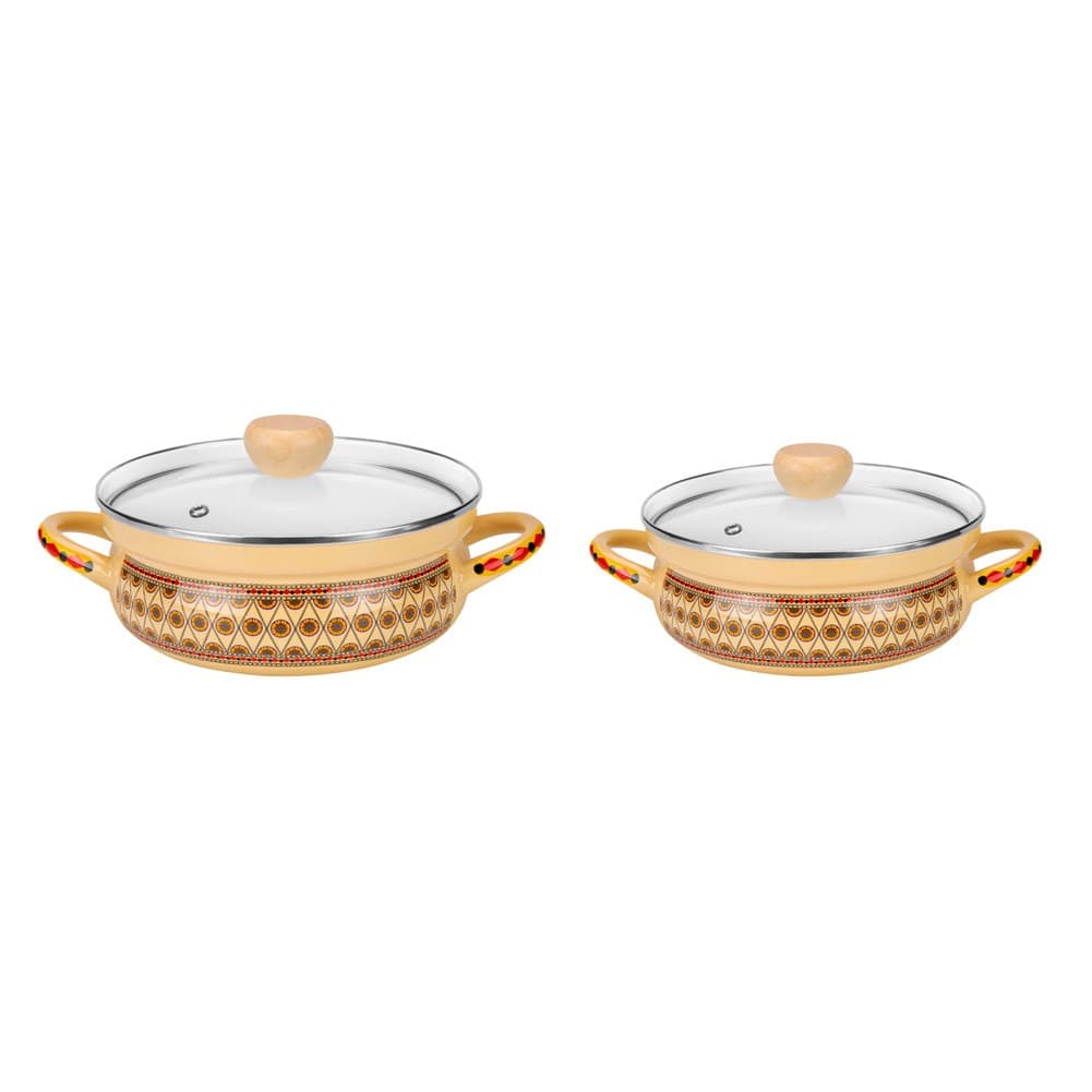 ALSANIDI, Najdi inscription cooking pot, Heritage cooking pot, Beige, Size 26 Cm