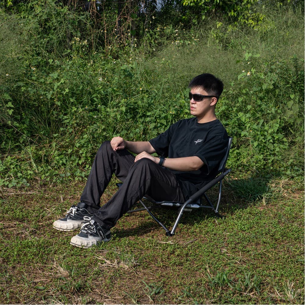 DPT, Foldable Camping Chair, Trips Chair, Gray