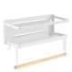 ALSANIDI, kitchen utensiL storage rack, Magnetic hanging rack, White, Size 32*11*17.8 Cm