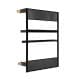 ALSANIDI, kitchen utensiL storage rack, Magnetic hanging rack, Black, Size 27.5*7.5*34 Cm