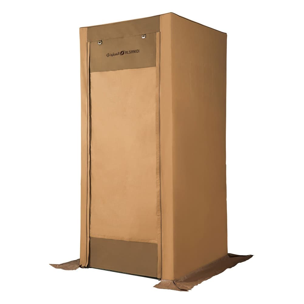 ALSANIDI, Portable Camping Toilet, Travel Toilet, Kaki, Size 93*113*230 Cm