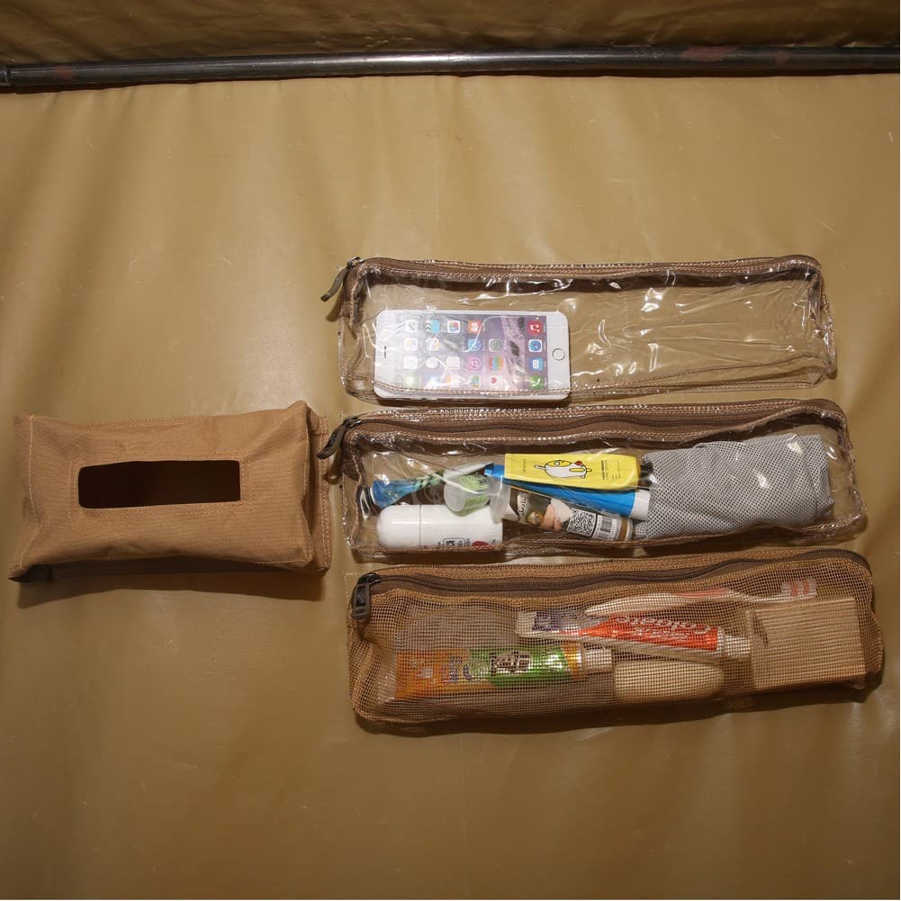 ALSANIDI, Portable Camping Toilet, Travel Toilet, Kaki, Size 93*113*230 Cm