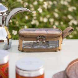 السنيدي، طقم علب بهارات، شنطة علب بهارات مكتملة، كاكي، طقم 3 قطع