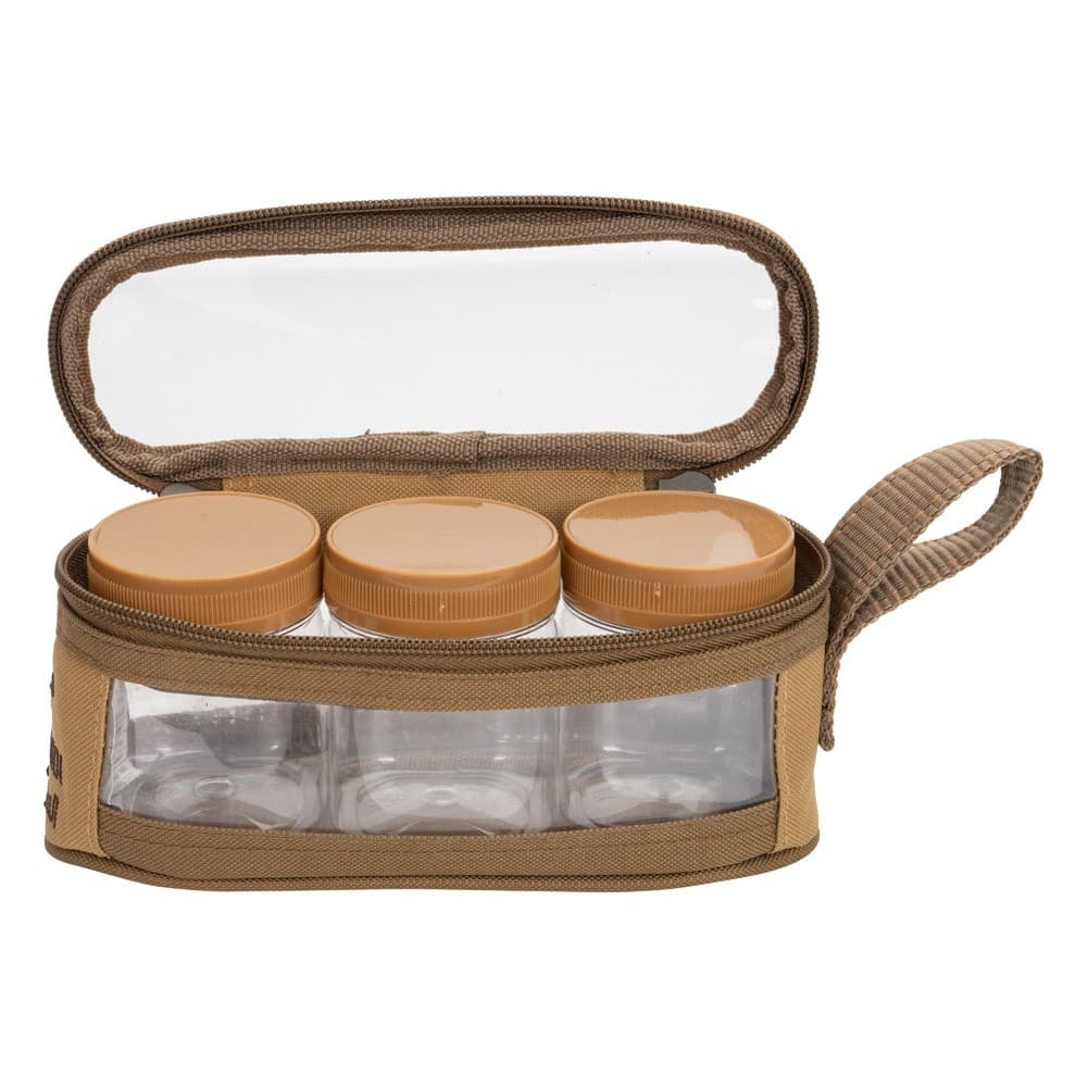 ALSANIDI, spices set bag, Completed spices cans, Kaki, Set 3 pcs