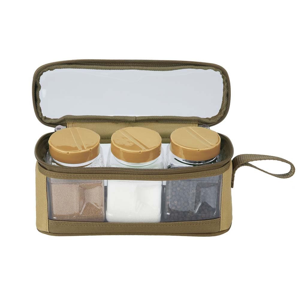 ALSANIDI, spices set bag, Completed spices cans, Kaki, Set 3 pcs