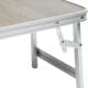 ALSANIDI, Foldable Aluminum Table, Foldable Table for Outdoor and Home Gardens, Beige, Size 30*50 Cm