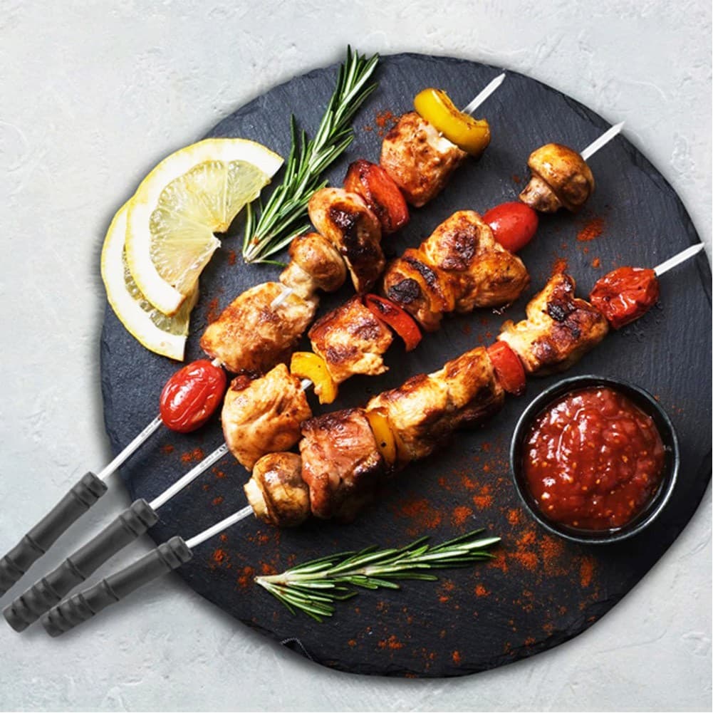 ALSANIDI, BBQ skewers set, Skewer, Silver, Set 6 pcs Size 43.5 Cm