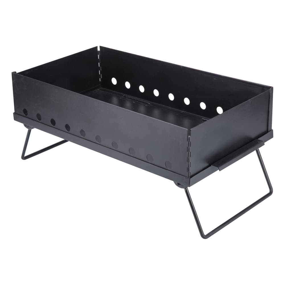 ALSANIDI, Charcoal grill for trips, Portable Charcoal Grill, Black, Size 30*55 Cm