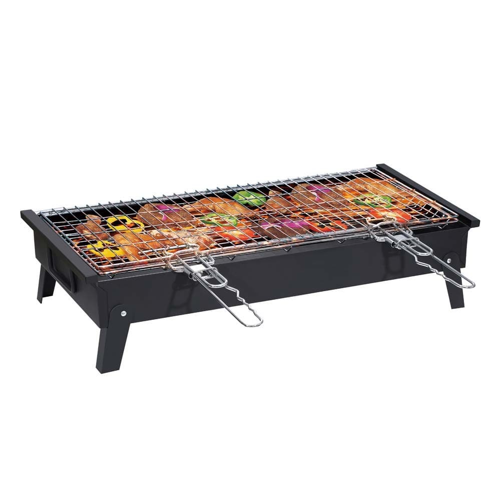 ALSANIDI, Charcoal grill for trips, Portable Charcoal Grill, Black, Size 35*70 Cm