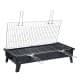 ALSANIDI, Charcoal grill for trips, Portable Charcoal Grill, Black, Size 35*70 Cm