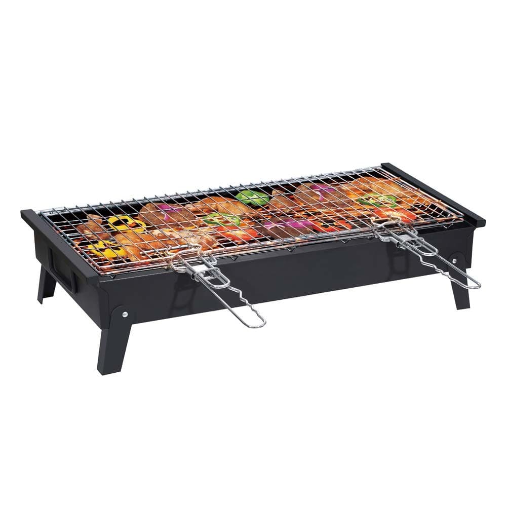 ALSANIDI, Charcoal grill for trips, Portable Charcoal Grill, Black, Size 35*70 Cm
