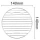 ALSANIDI, Gas stove grill mesh, Silver, Size 14 Cm