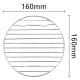 ALSANIDI, Gas stove grill mesh, Silver, Size 16 Cm