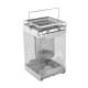 ALSANIDI, Charcoal Heater, Wood burning fireplace, Silver, Size 22*22*38.5 Cm