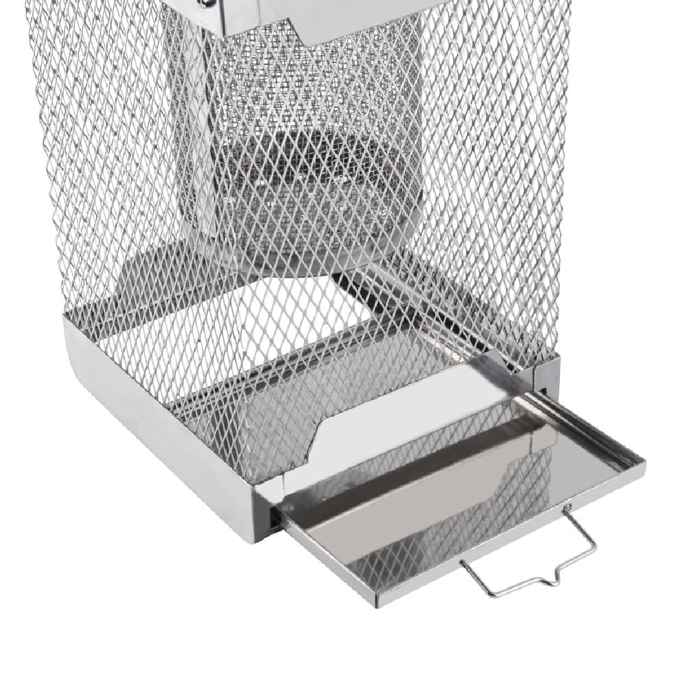 ALSANIDI, Charcoal Heater, Wood burning fireplace, Silver, Size 22*22*38.5 Cm