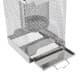 ALSANIDI, Charcoal Heater, Wood burning fireplace, Silver, Size 22*22*38.5 Cm