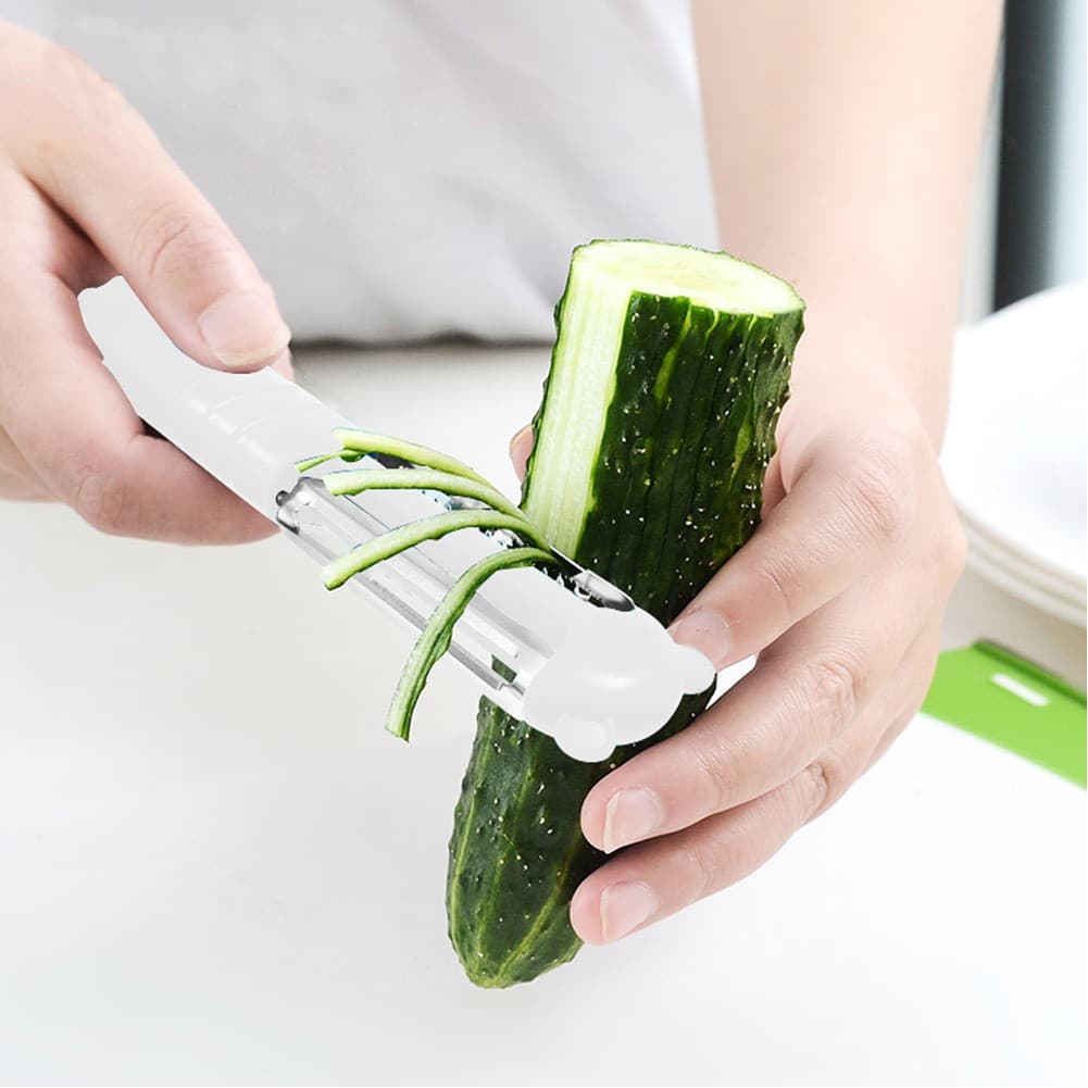 ALSANIDI, Plastic fruit and Vegetables peeler, Potatoes peeler, White, Size 2.6*21.3 Cm