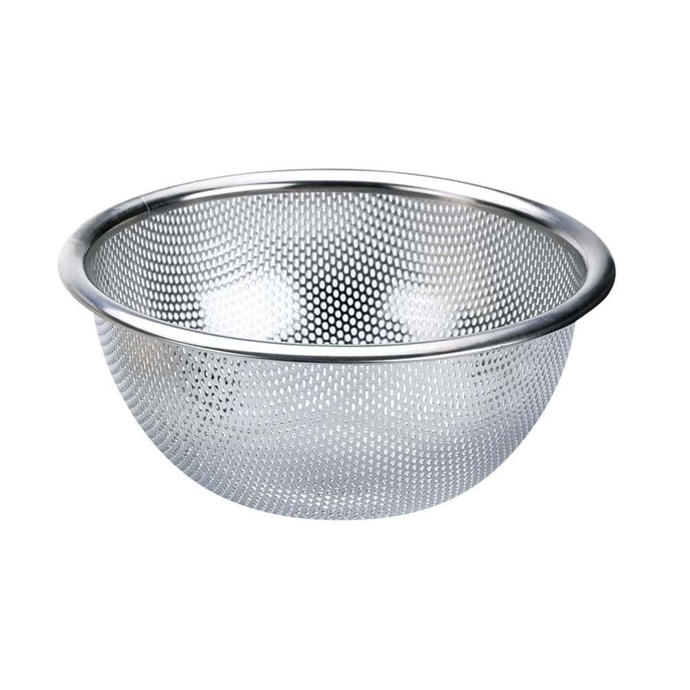ALSANIDI, Stainless steel rice strainer, Rice, Vegetables and fruits strainer, White, Size 22 Cm