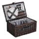 ALSANIDI, Wicker picnic bag, Tea and Coffee bag, Brown, Set 24 pcs