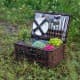 ALSANIDI, Wicker picnic bag, Tea and Coffee bag, Brown, Set 24 pcs