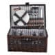 ALSANIDI, Wicker picnic bag, Tea and Coffee bag, Brown, Set 24 pcs
