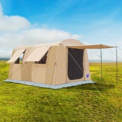DPT, Air Cotton Tent for Trips, Inflatable Tent, Kaki Dark, Size 290*400*225 Cm