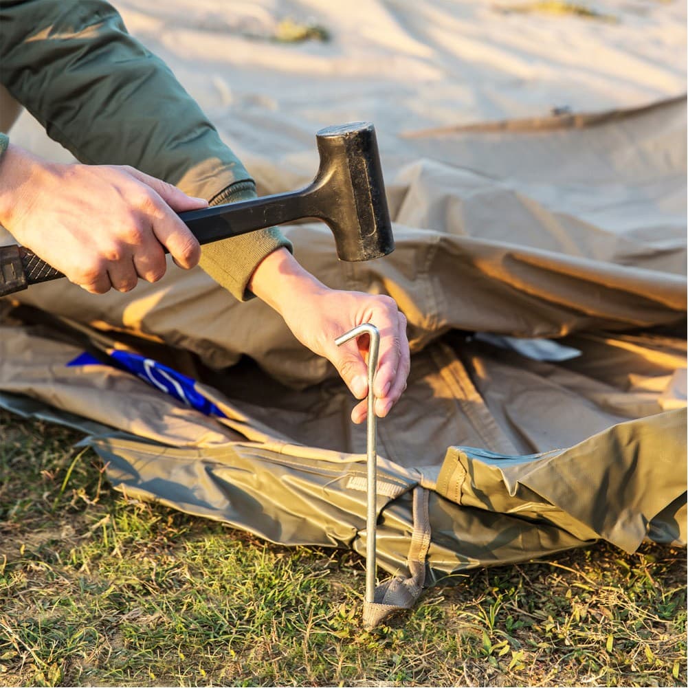DPT, Air Cotton Tent for Trips, Inflatable Tent, Kaki Dark, Size 290*400*225 Cm