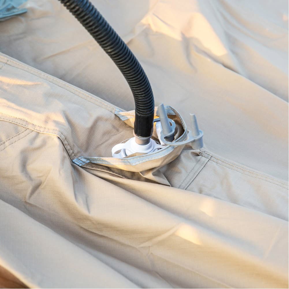 DPT, Air Cotton Tent for Trips, Inflatable Tent, Kaki Dark, Size 290*400*225 Cm