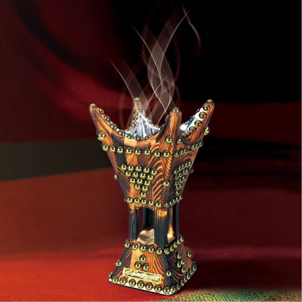 ALSANIDI, Traditional Incense Burner, Brown, Size 13*26 Cm