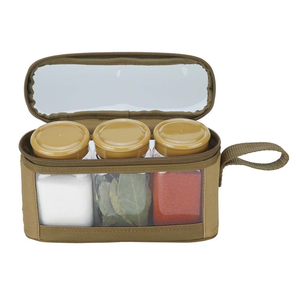 ALSANIDI, spices set bag, Completed spices cans, Kaki, Set 3 pcs