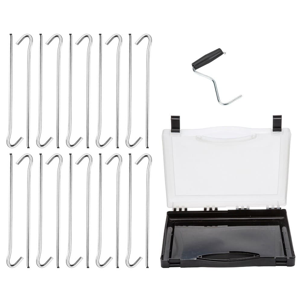 ALSANIDI, Tent Dowel set, Pegs, Silver, Set 20 pcs Size 23 Cm Thickness 7 mm