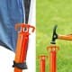 ALSANIDI, Galvanized Steel Tent Dowel, Pegs, Orang, Size 28 Cm