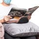 ALSANIDI, Pillow for smart devices, Mobile phone wrist pad, Brown, Size 40*23*11 Cm