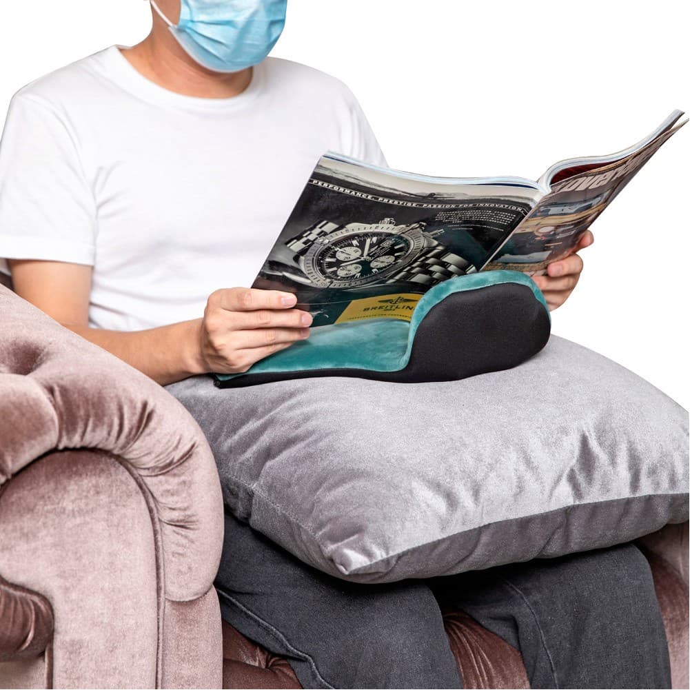 ALSANIDI, Pillow for smart devices, Mobile phone wrist pad, Green, Size 40*23*11 Cm