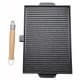 ALSANIDI, Grill pan, Burger Grill Saj, Black, Size 24.5*36 Cm