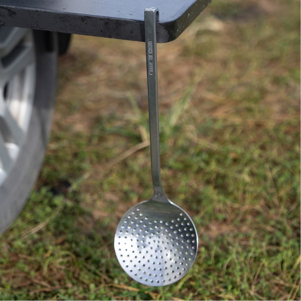 ALSANIDI, Aluminum Cooking spoons, cooking spoons, Silver, Size 50 Cm