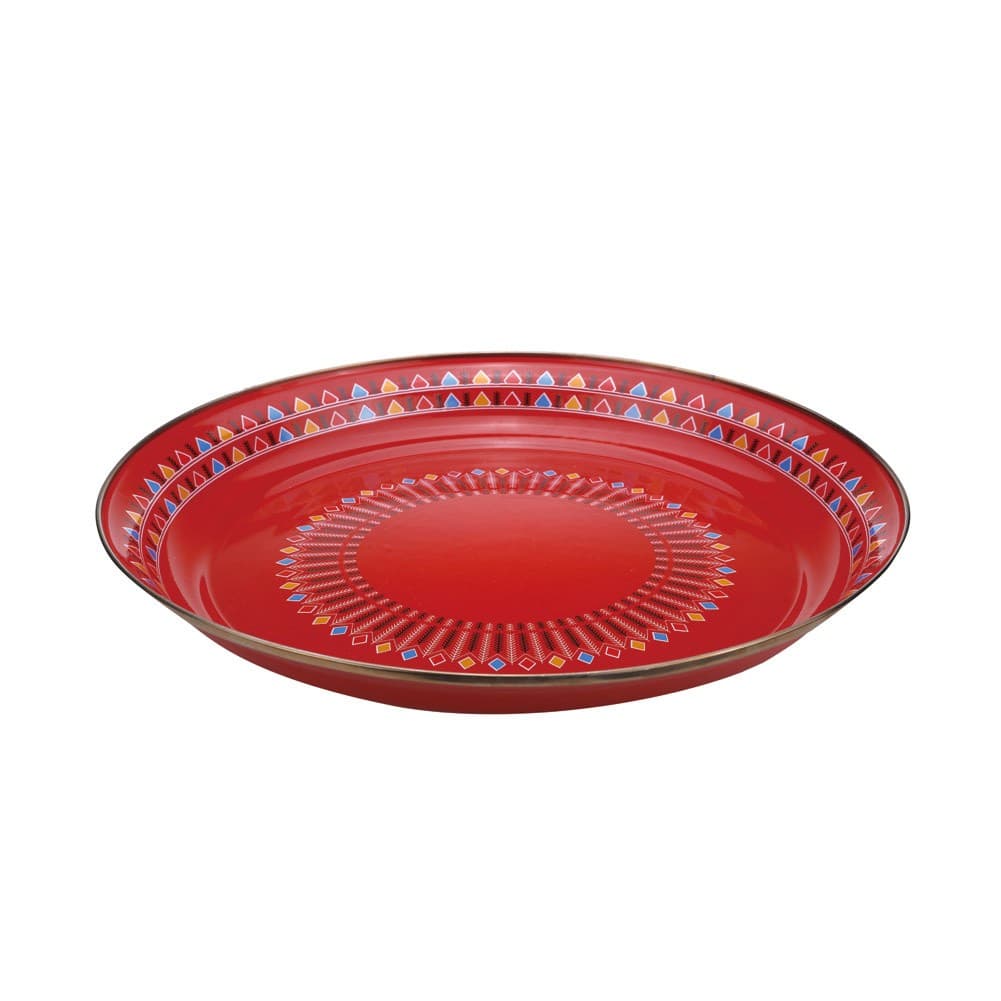 ALSANIDI, Al-Qatt Al-Asiri Inscription Chinko plate, Al-Qatt Al-Asiri Chinko plate, Red, Size 40 Cm