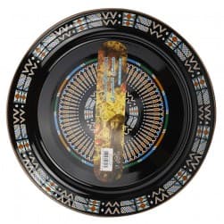 ALSANIDI, Al-Qatt Al-Asiri Inscription Chinko plate, Al-Qatt Al-Asiri Chinko plate, Black, Size 30 Cm