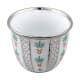ALSANIDI, Ceramic Arabic coffee cup with a paLm Leaf pattern, Arabic coffee cup, Silver, Set 6 pcs