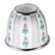 ALSANIDI, Ceramic Arabic coffee cup with a paLm Leaf pattern, Arabic coffee cup, Silver, Set 6 pcs