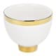 ALSANIDI, Porcelain pLain ceramic coffee cup, Arabic coffee mug, Pink*White, Set 6 pcs
