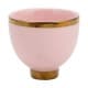 ALSANIDI, Porcelain pLain ceramic coffee cup, Arabic coffee mug, Pink*White, Set 6 pcs