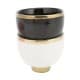 ALSANIDI, Porcelain pLain ceramic coffee cup, Arabic coffee mug, Black*White, Set 6 pcs