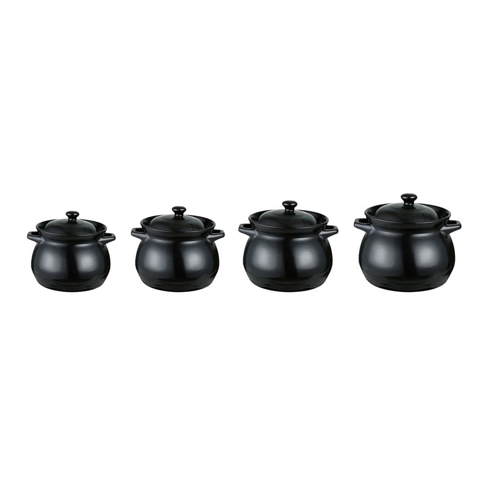 ALSANIDI, Heat pottery pot, Thermal pottery pot, Black, capacity 2.75 L Size 17 Cm