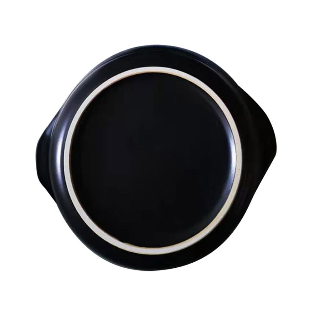 ALSANIDI, Heat pottery pot, Thermal pottery pot, Black, capacity 1.25 L Size 18 Cm