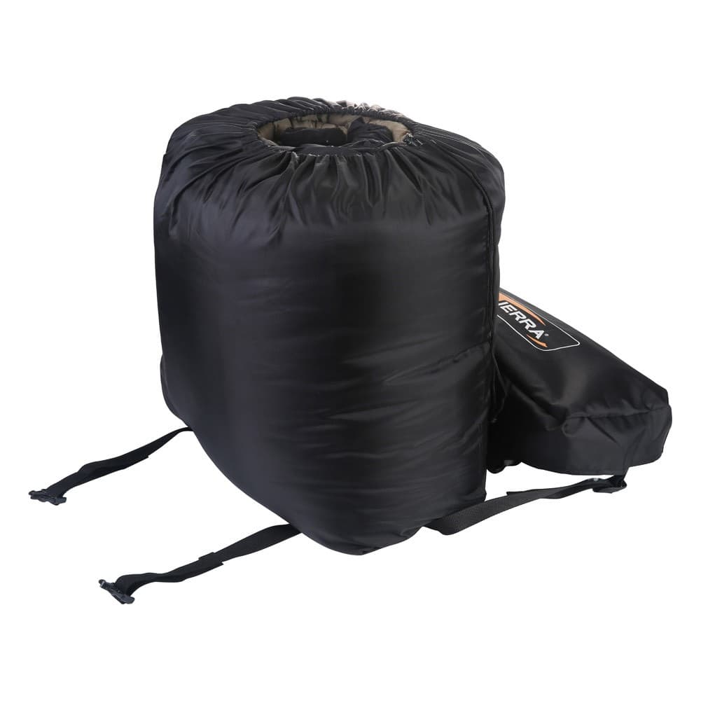 TIERRA, Siberia Sleeping Bag for trips, Sleeping bag, Black*Beige, Size 100*210 Cm